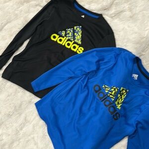 Adidas Boys size 7 100% polyester long sleeve shirts
